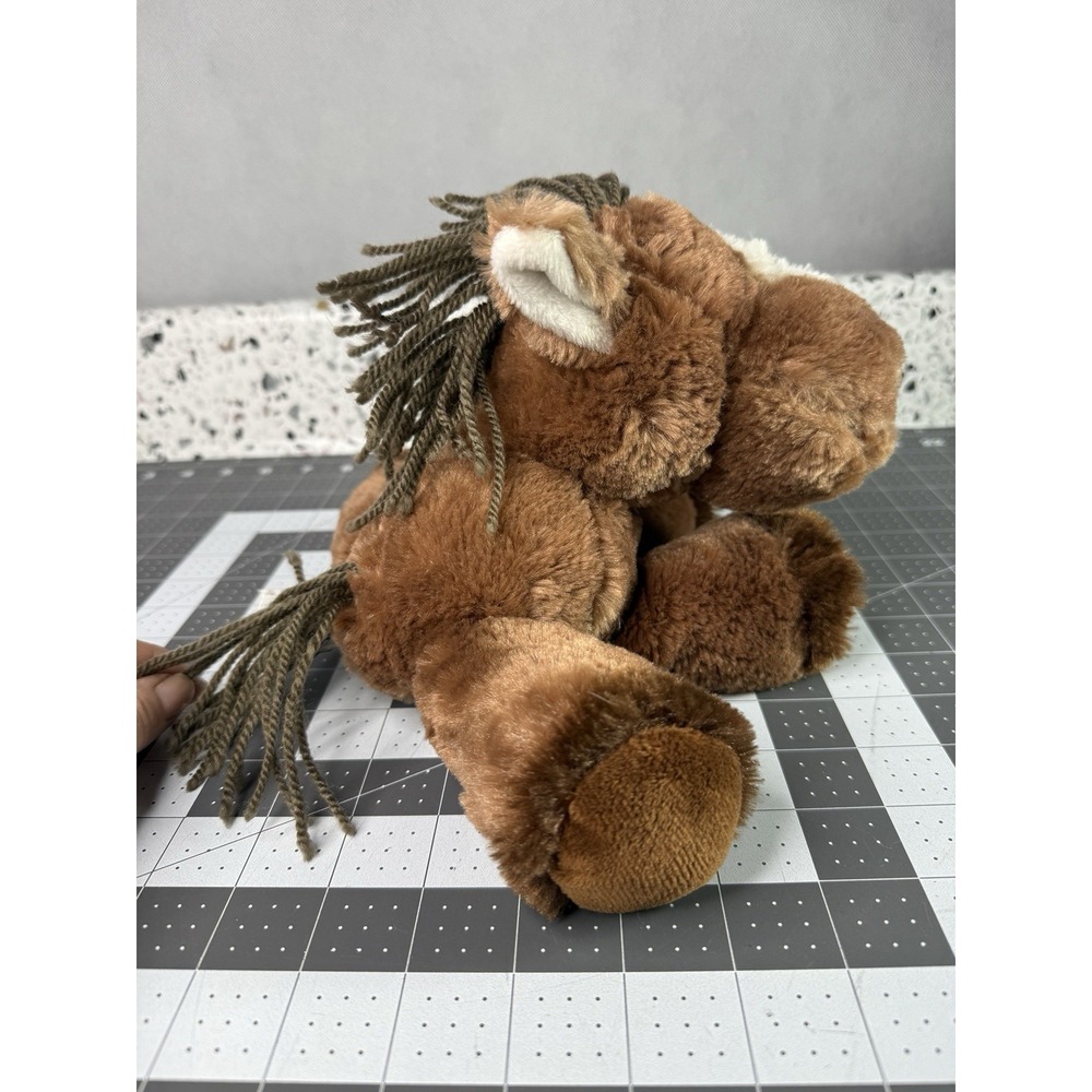 Russ Berrie mustang horse white spot yarn mane floopy RARE